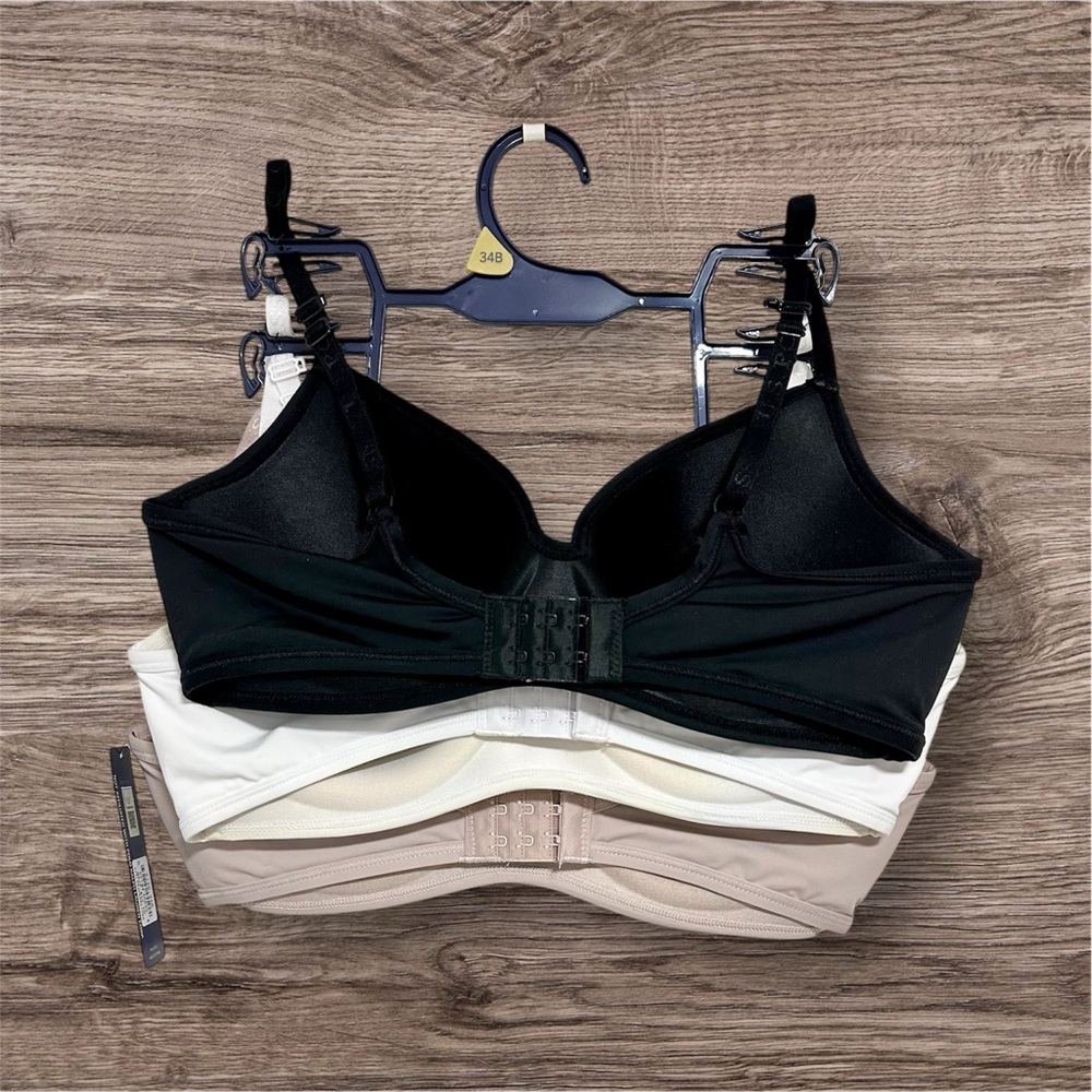 U.S. Polo Assn. Women's Intimates Bra Set - Black, White, Cream - Picture 2 of 4